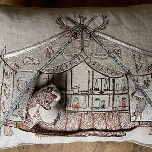 Coral and Tusk "Bear Apothecary Tent Pocket Pillow"